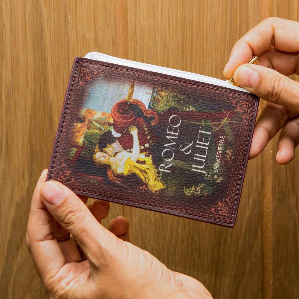 6508 Romeo and Juliet Brown Book Themed Coin Purse for Book Lovers - Ideal - Picture 4 of 5